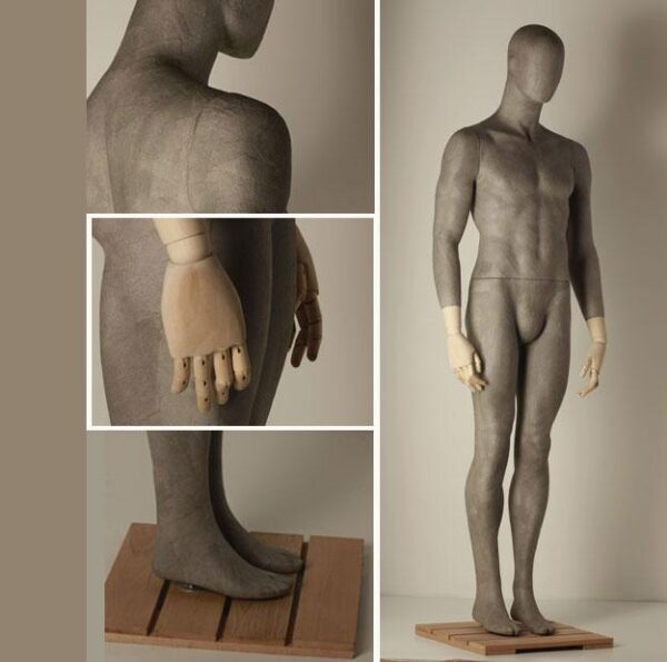 figurína-muž-papír-mâché-ruce-v-dřevě
